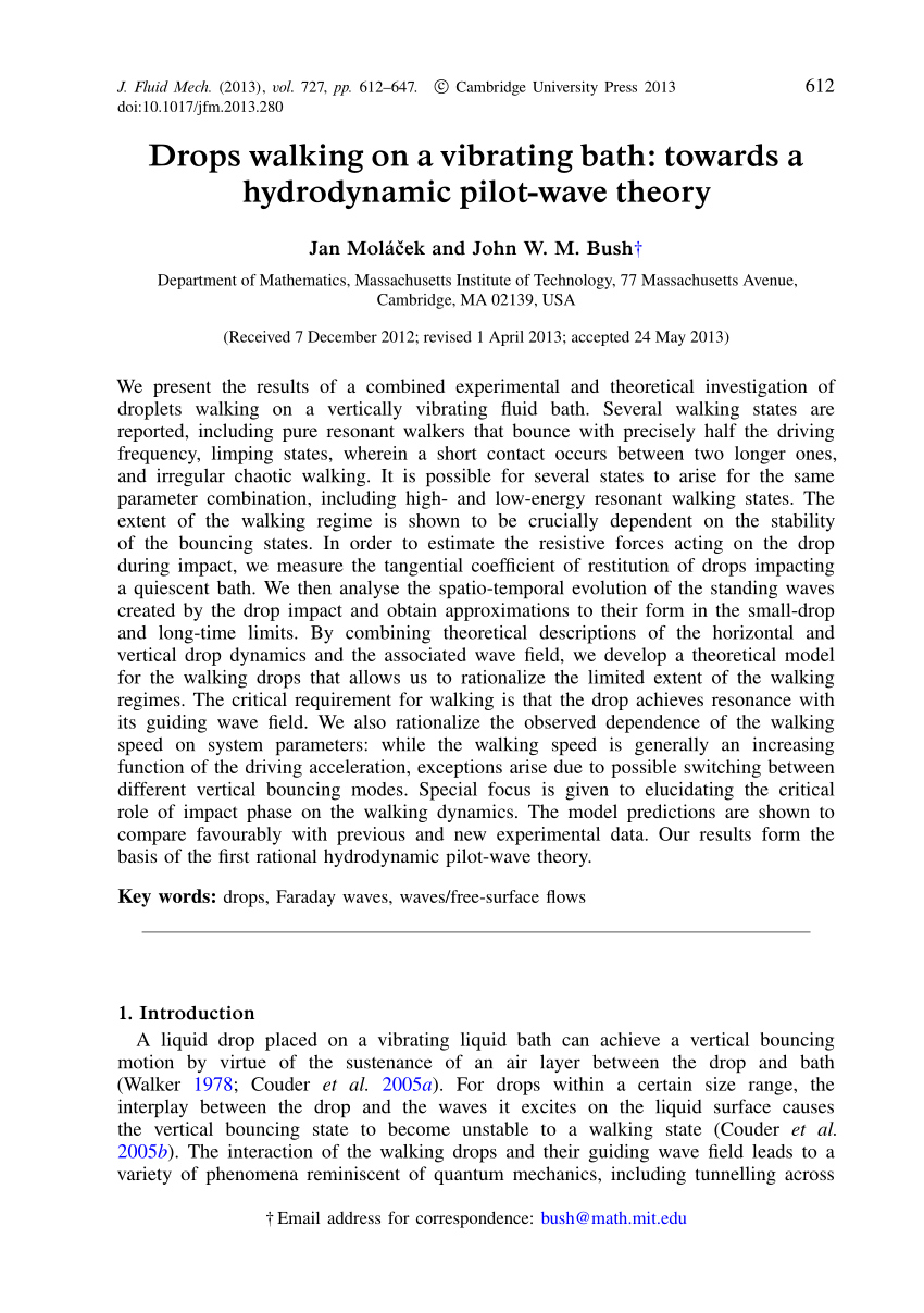 Hydrodynamic quantum field theory I - John W. M. Bush