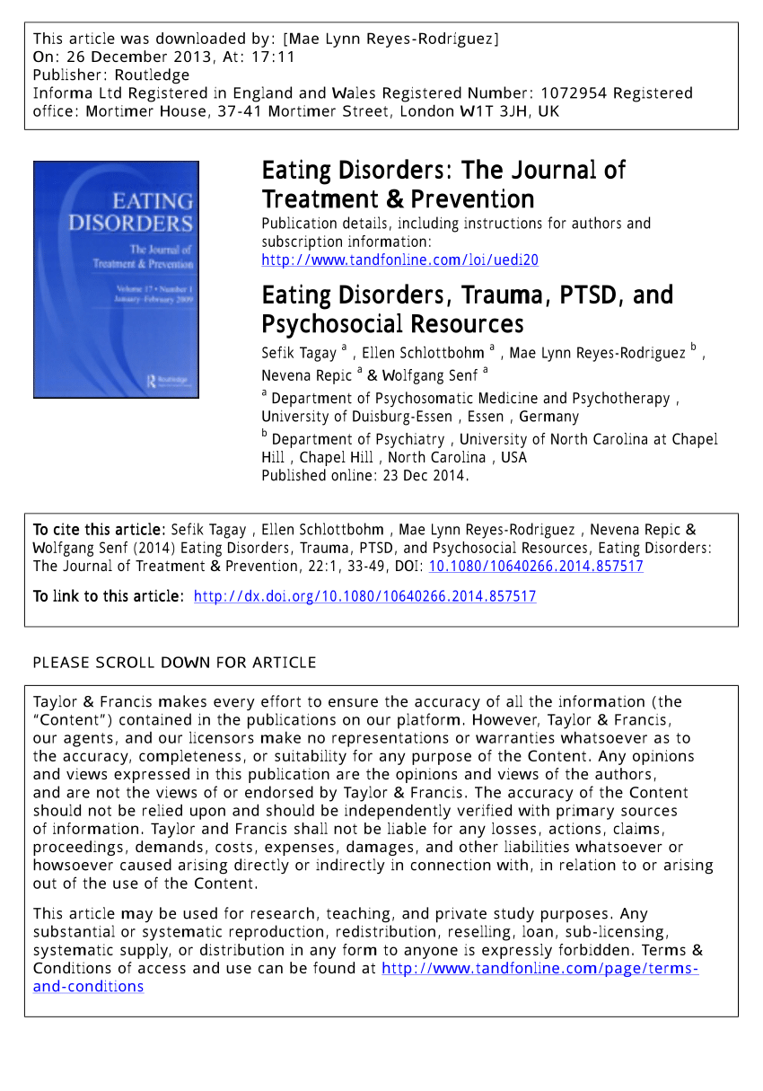research papers on eating disorders