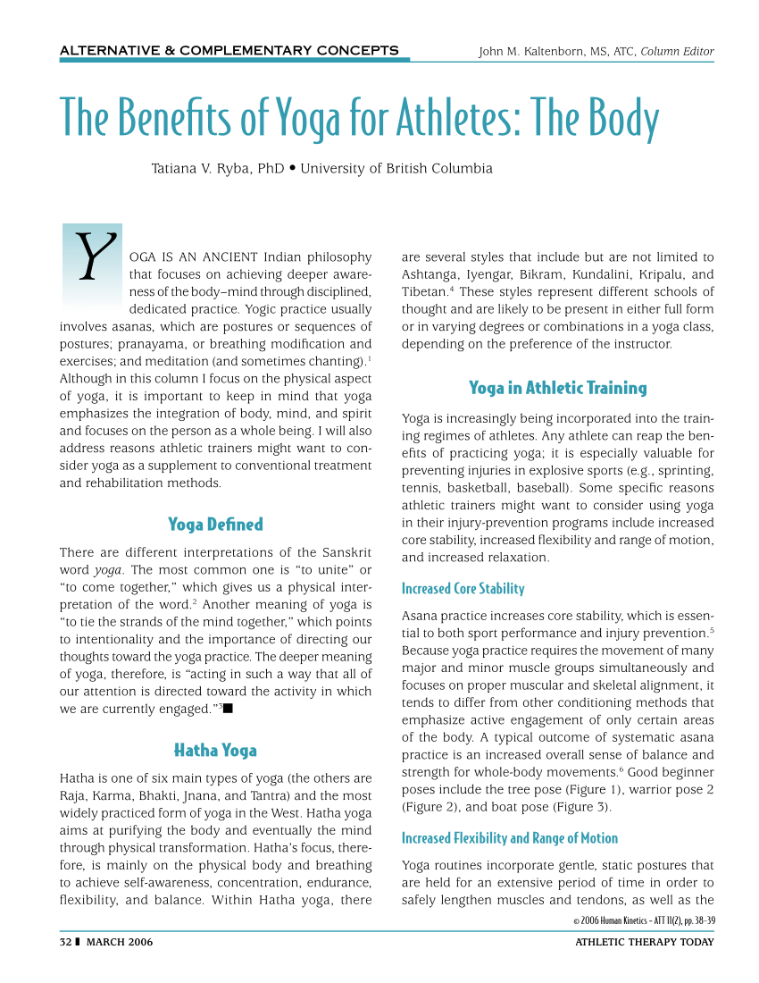 research report about yoga