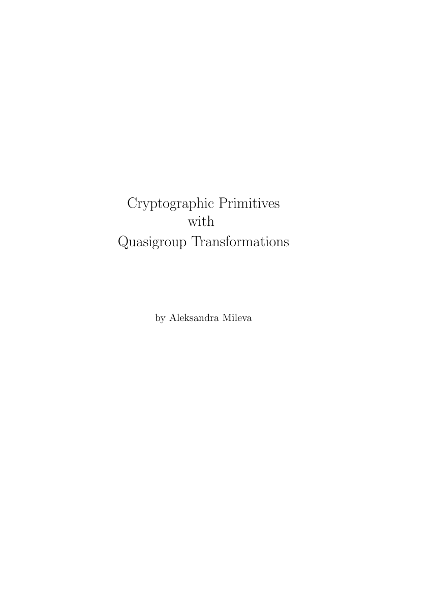 Phd thesis cryptography