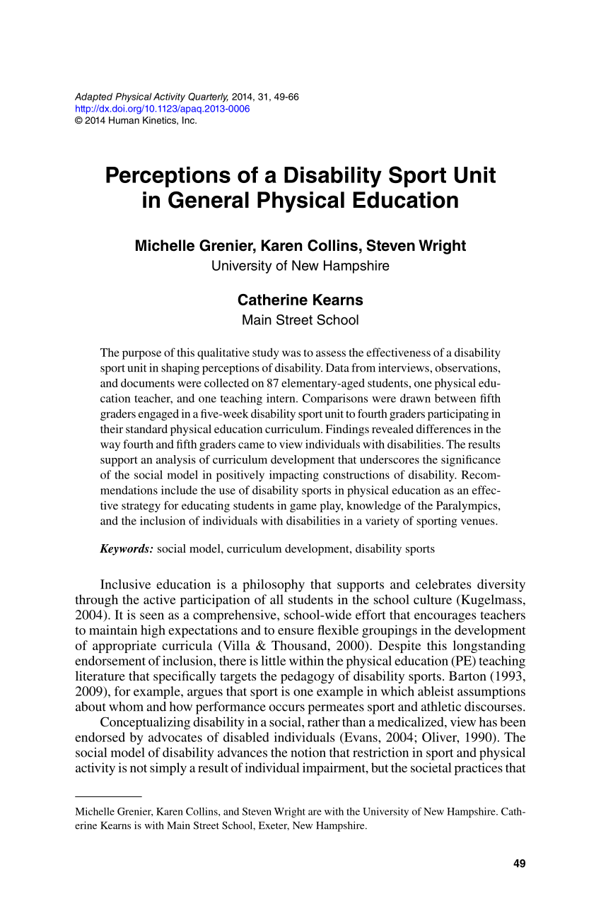 disability sports essay