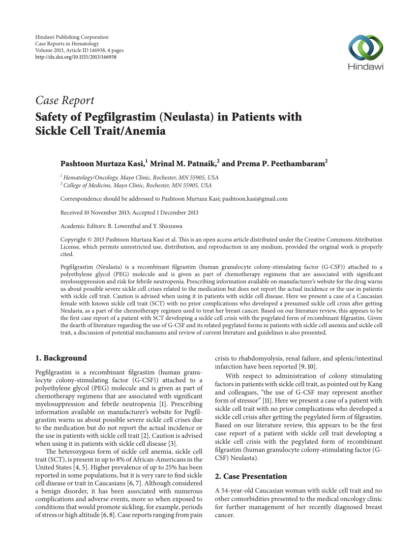 (PDF) Safety of Pegfilgrastim (Neulasta) in Patients with ...