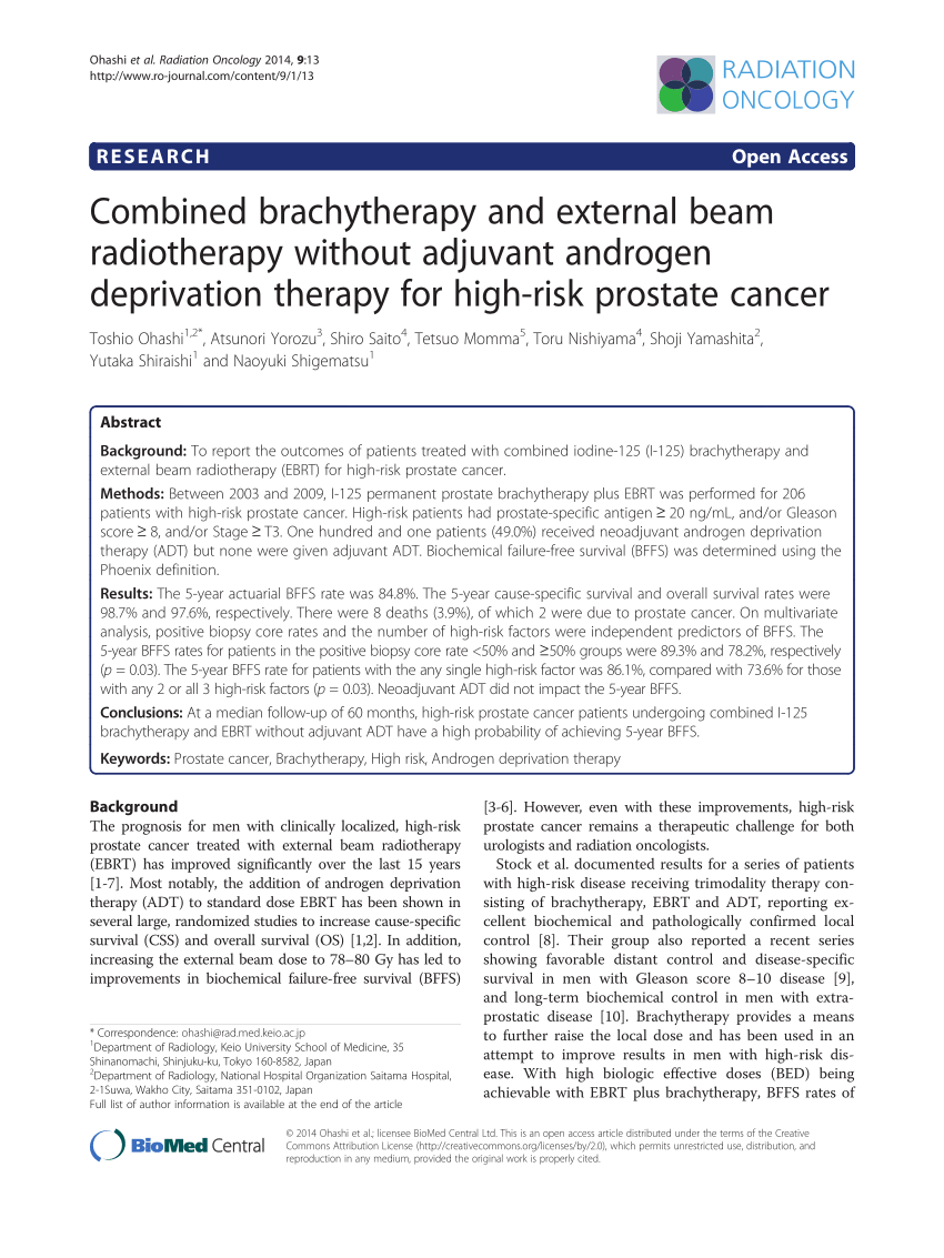 (PDF) Combined brachytherapy and external beam