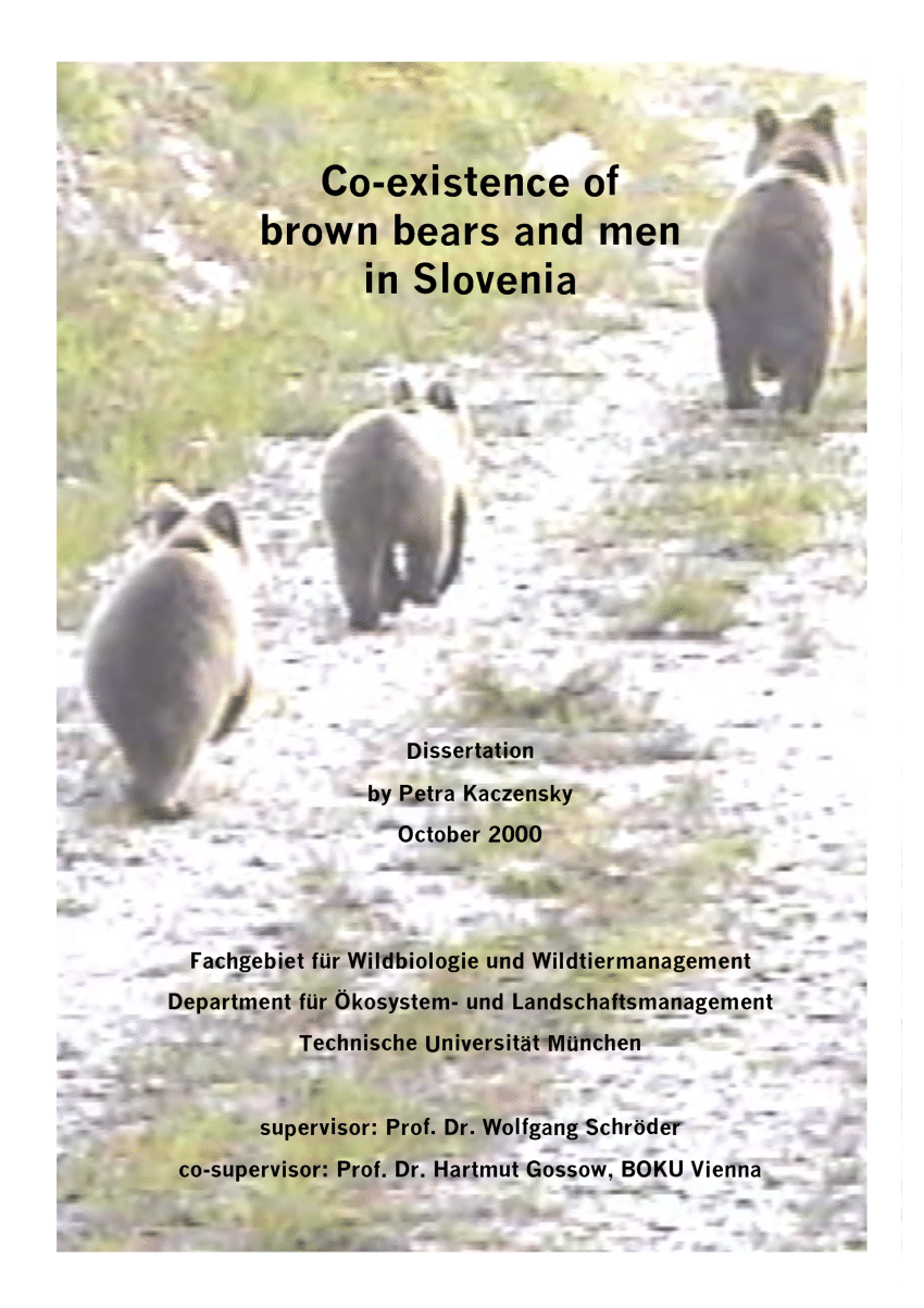 Pdf Coexistance Of Brown Bears And Men In Slovenia