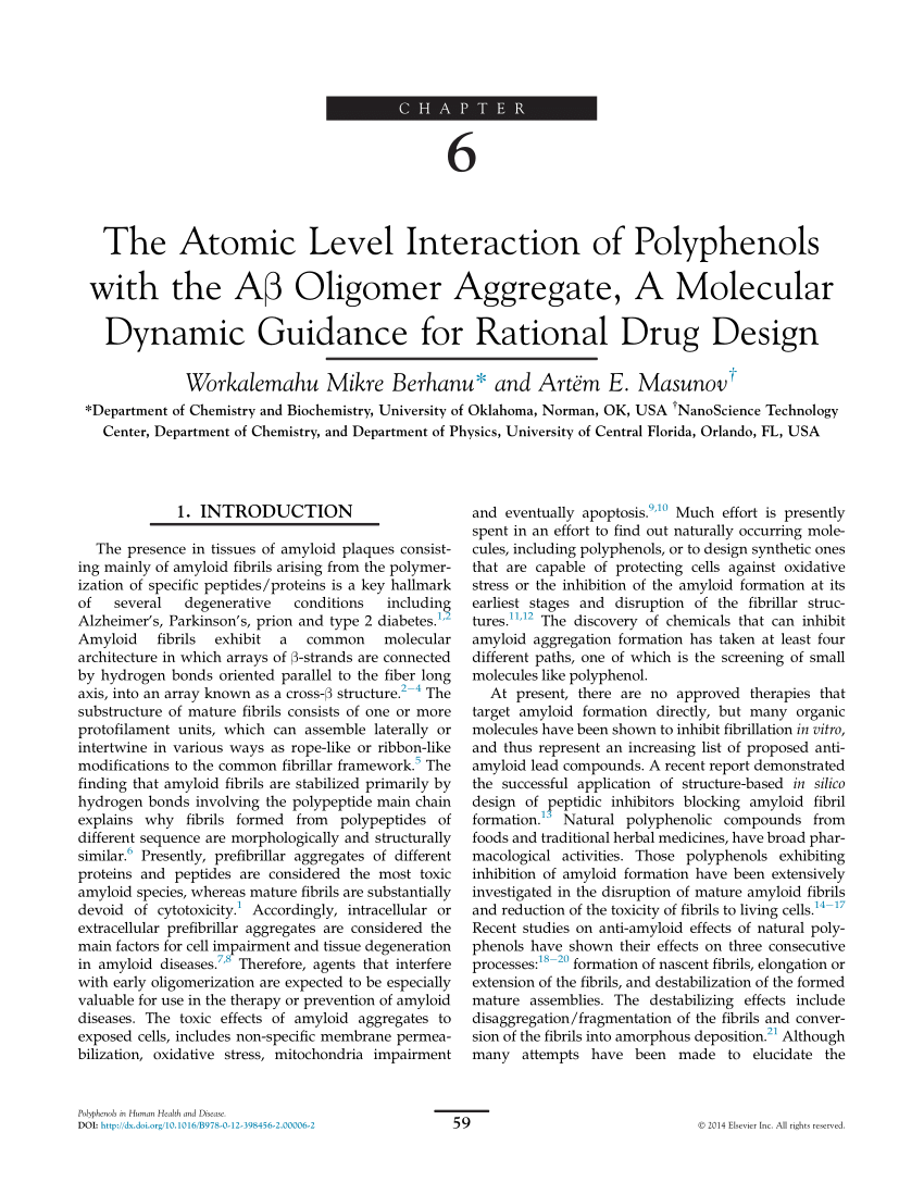 PDF) The Atomic Level Interaction of Polyphenols with the Aβ 