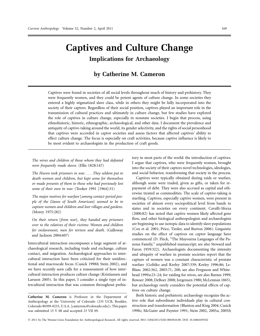 PDF) Captives and Culture Change