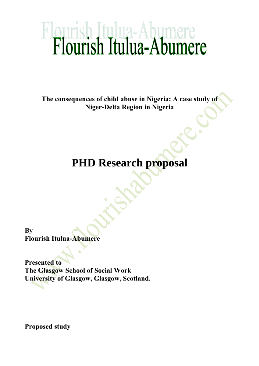 Child abuse research proposal