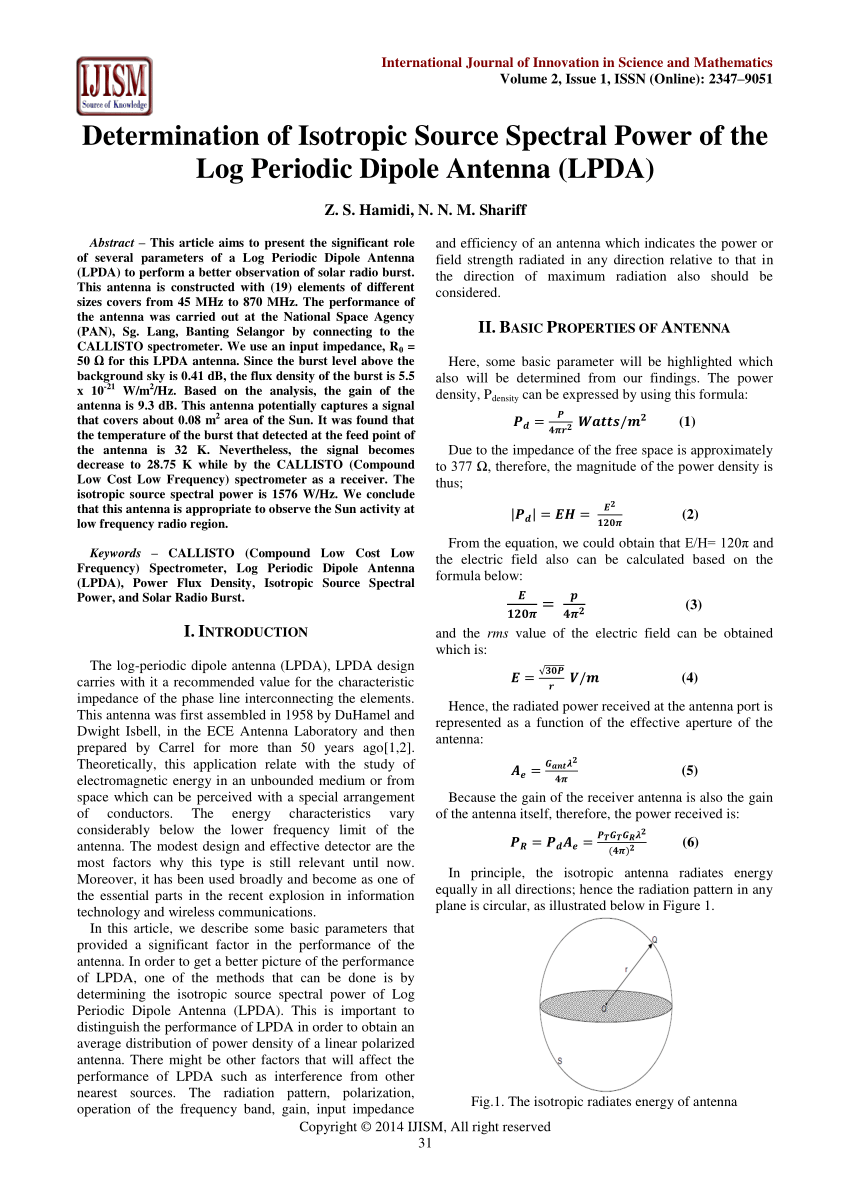 log periodic antenna uses which range of frequencies