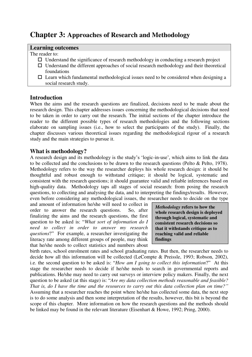 essay about research approach