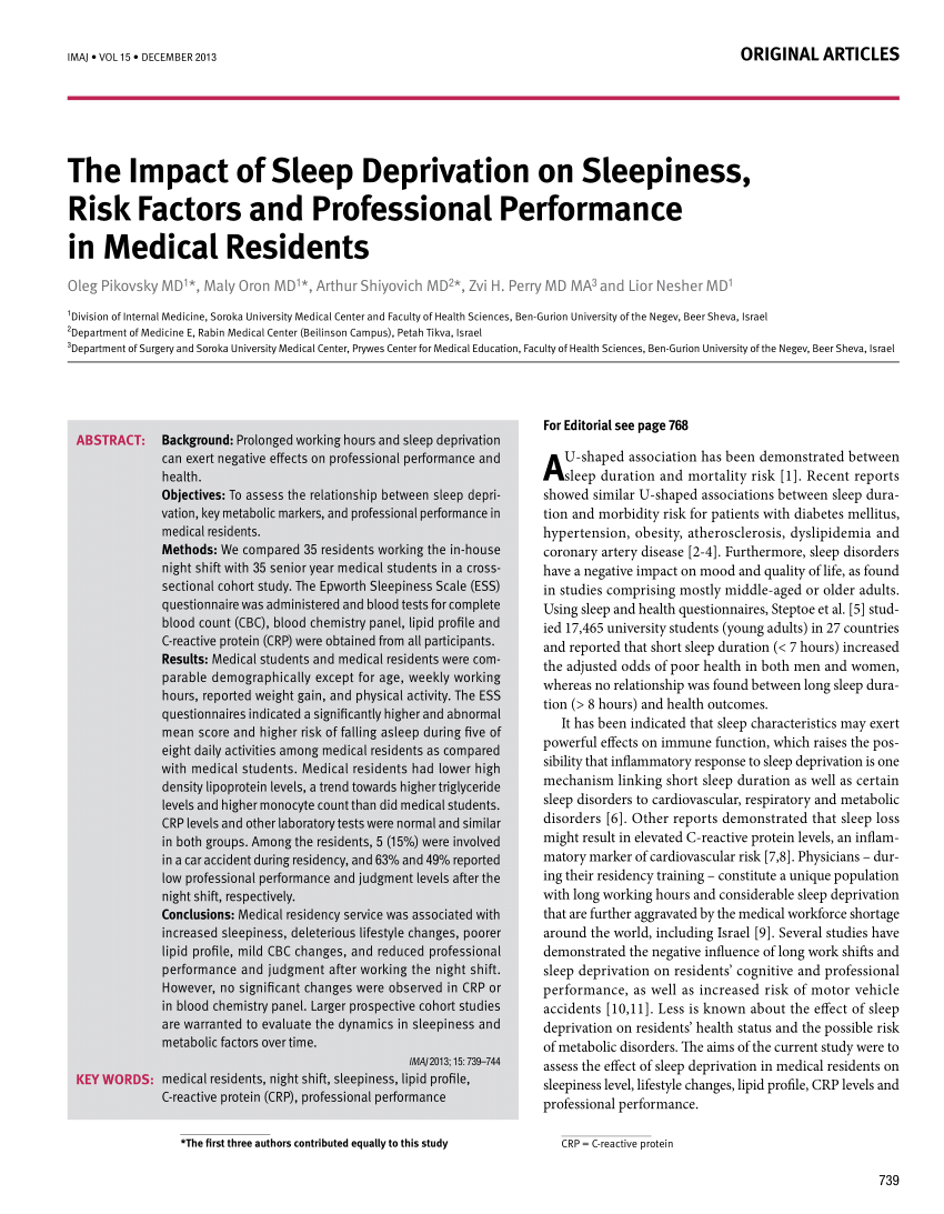 research papers on sleep deprivation