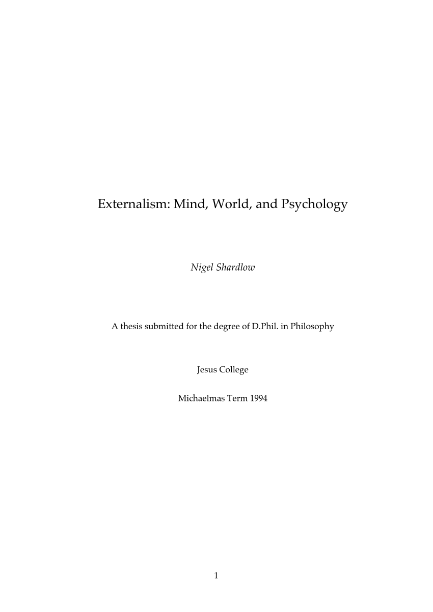 psychology thesis pdf