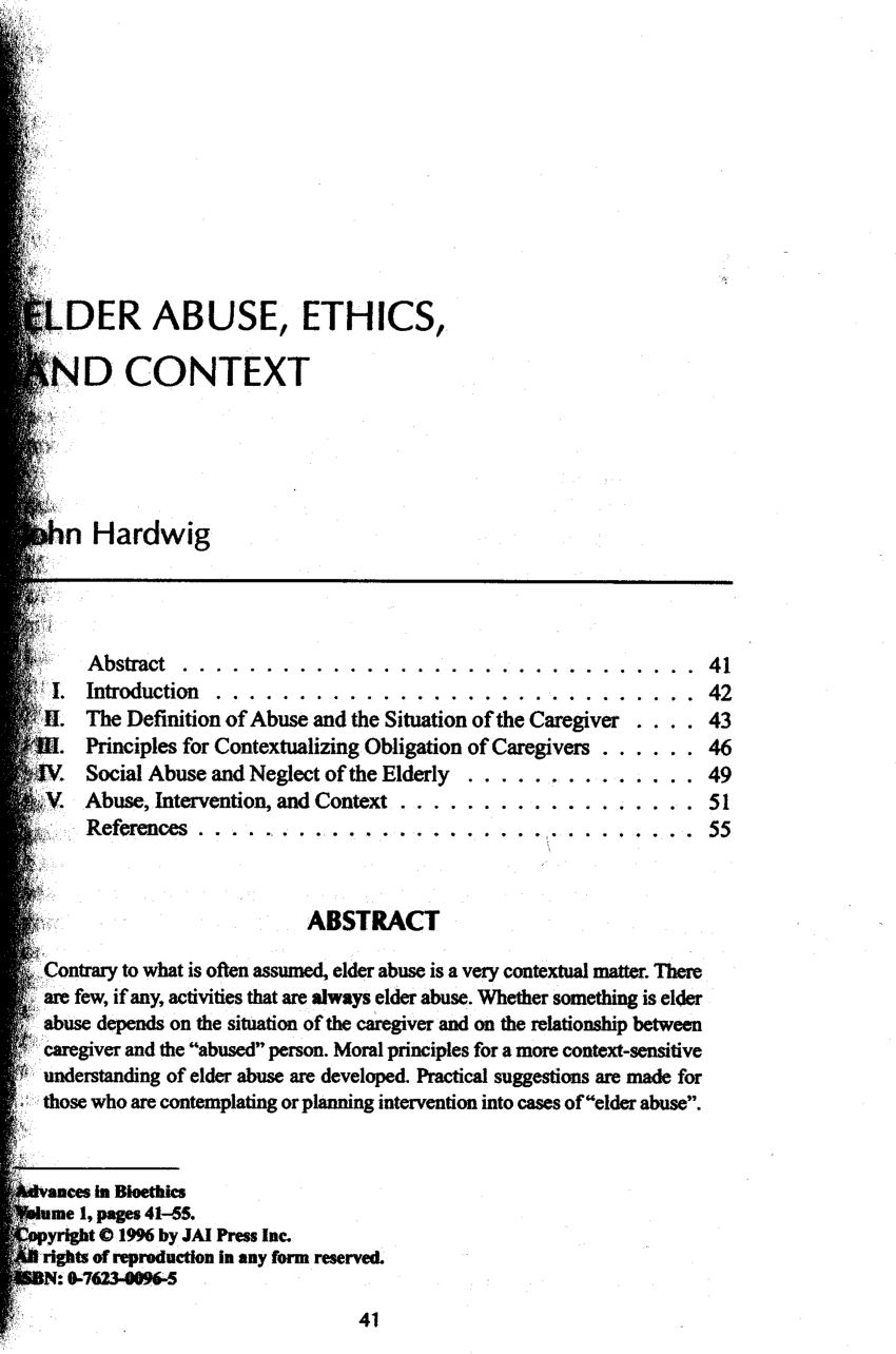 elder abuse research paper