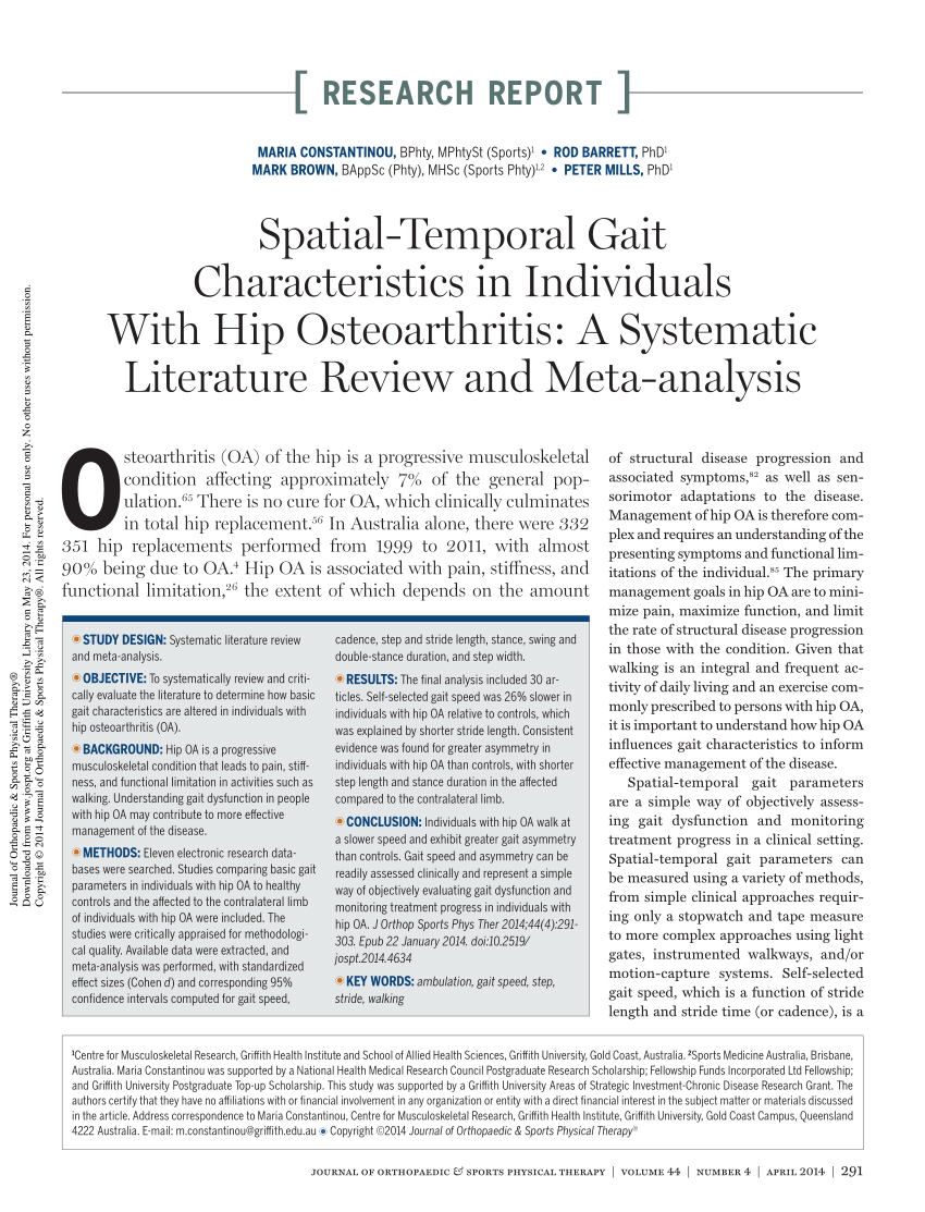 literature review gait analysis