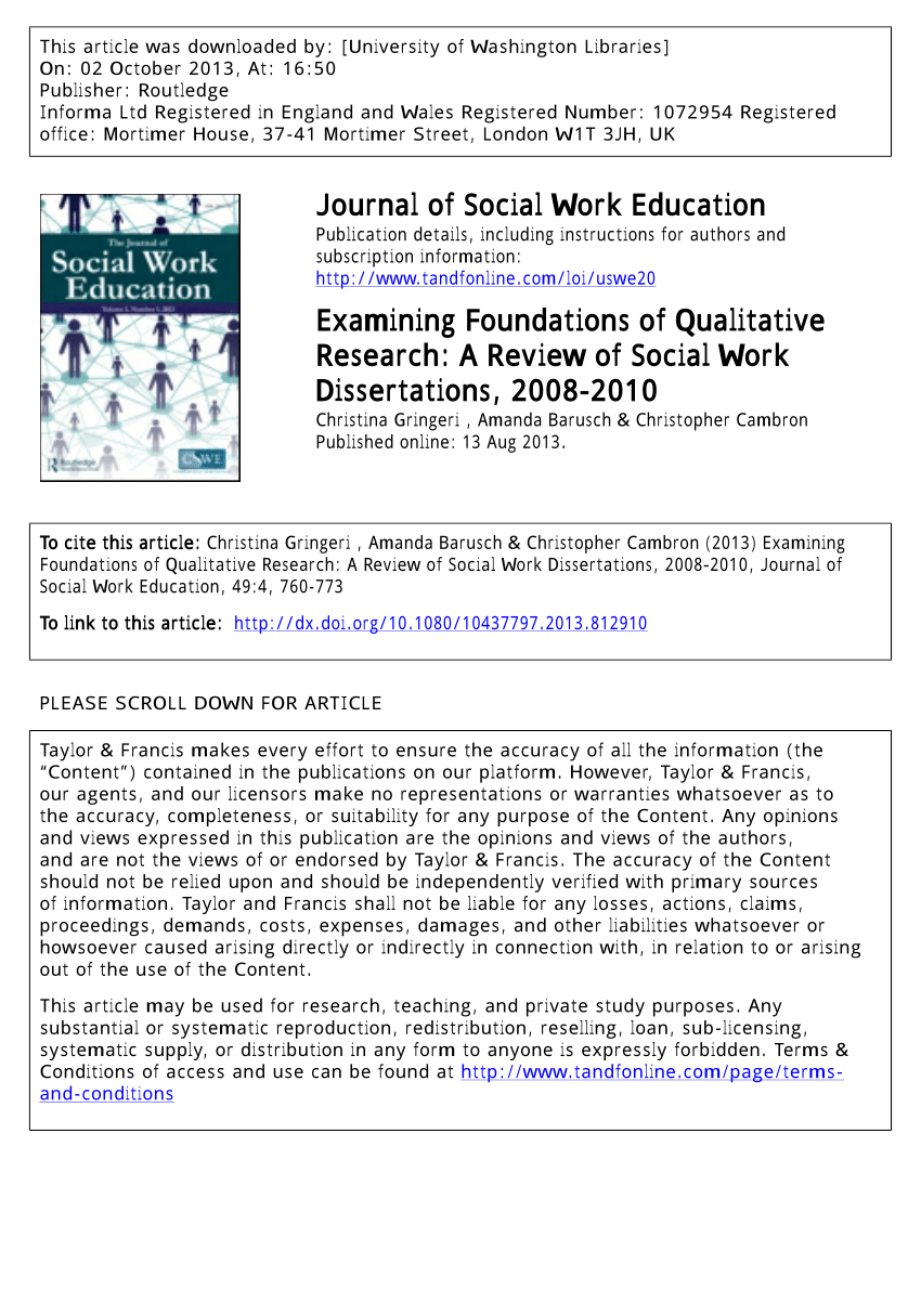 qualitative studies in social work research