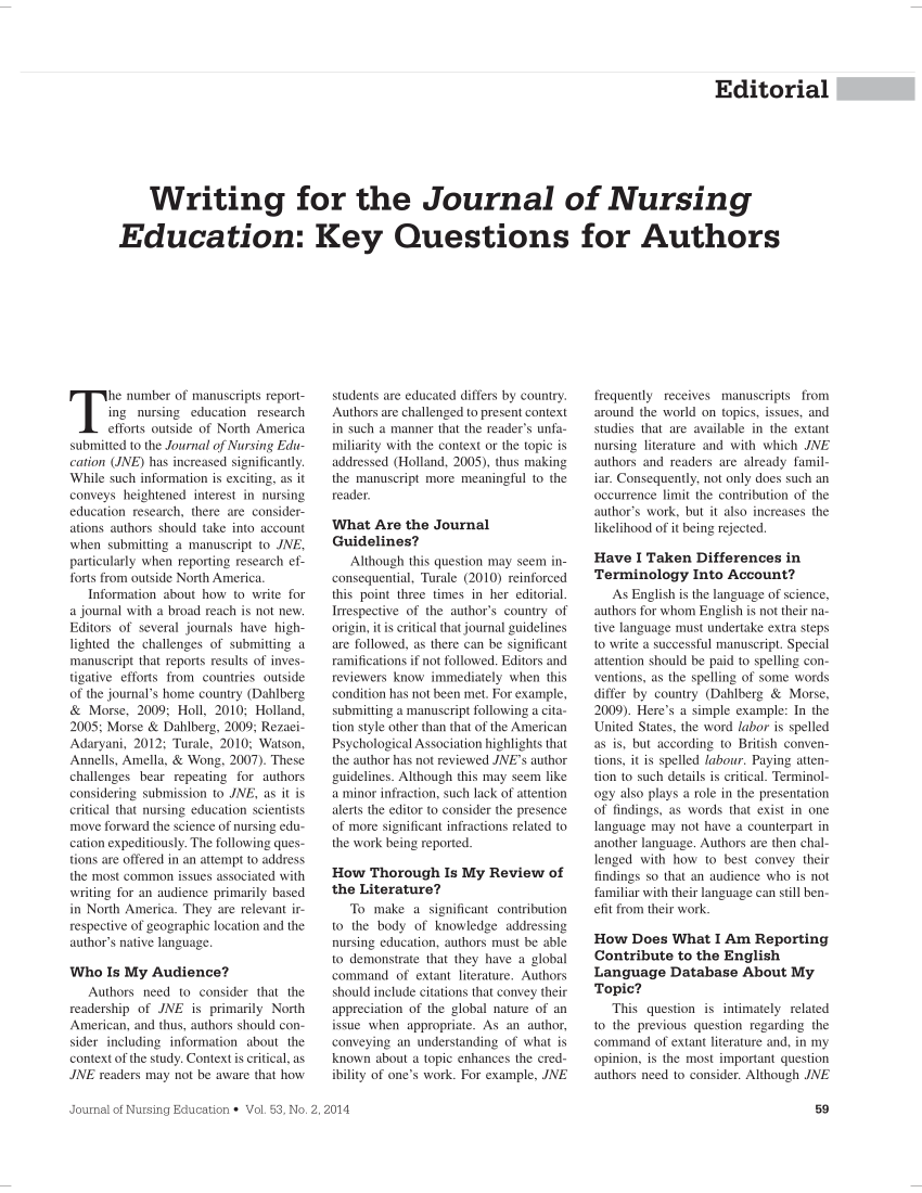 journal presentation topics in nursing