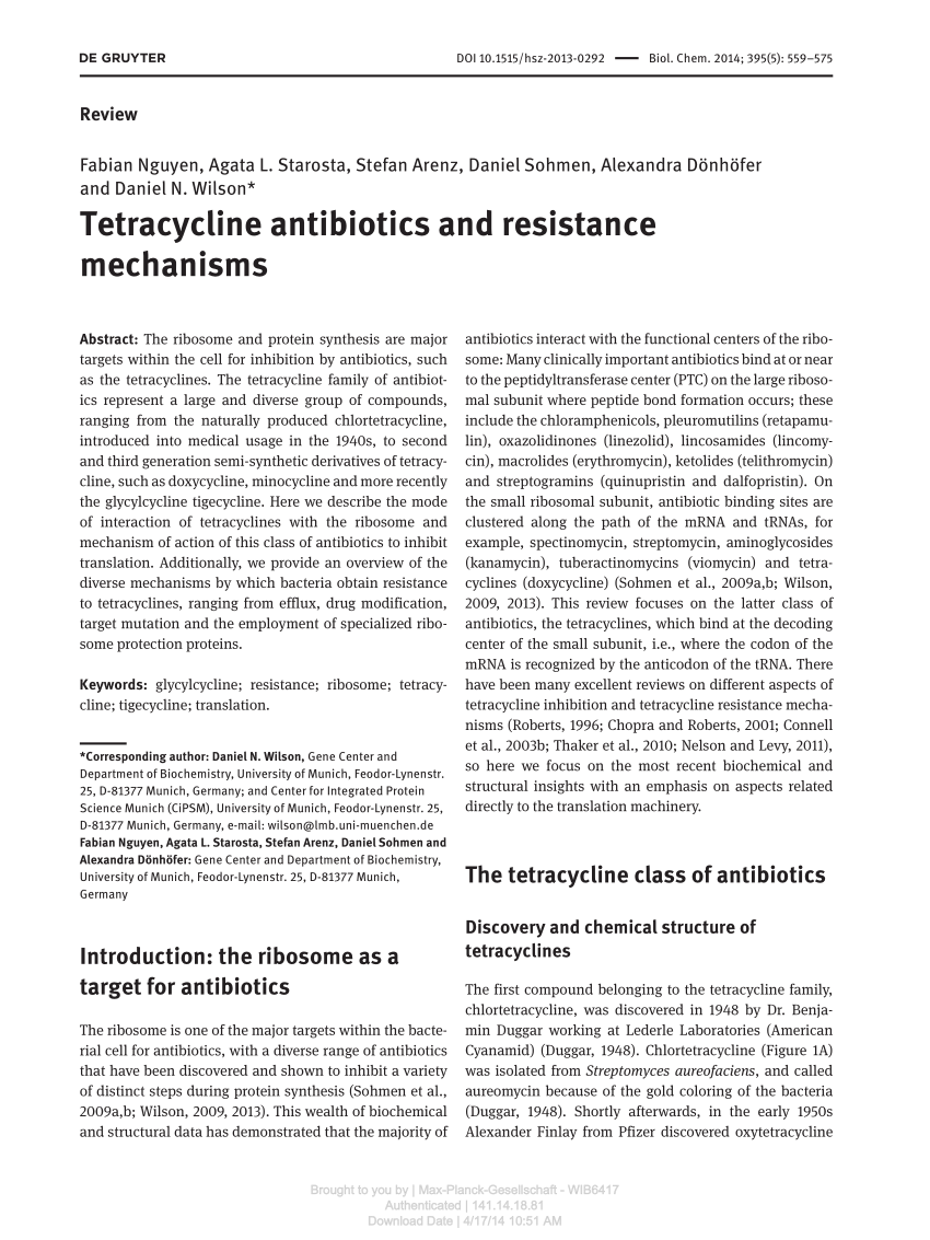 Tetracycline antibiotics examples