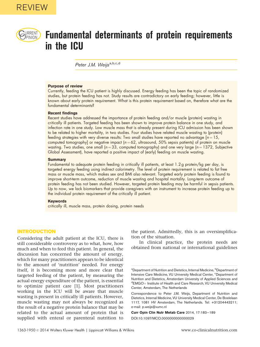 research on protein requirements