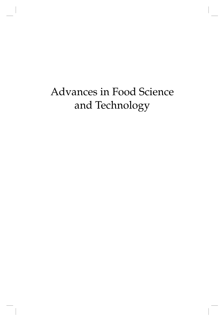 research topics in food science and technology pdf
