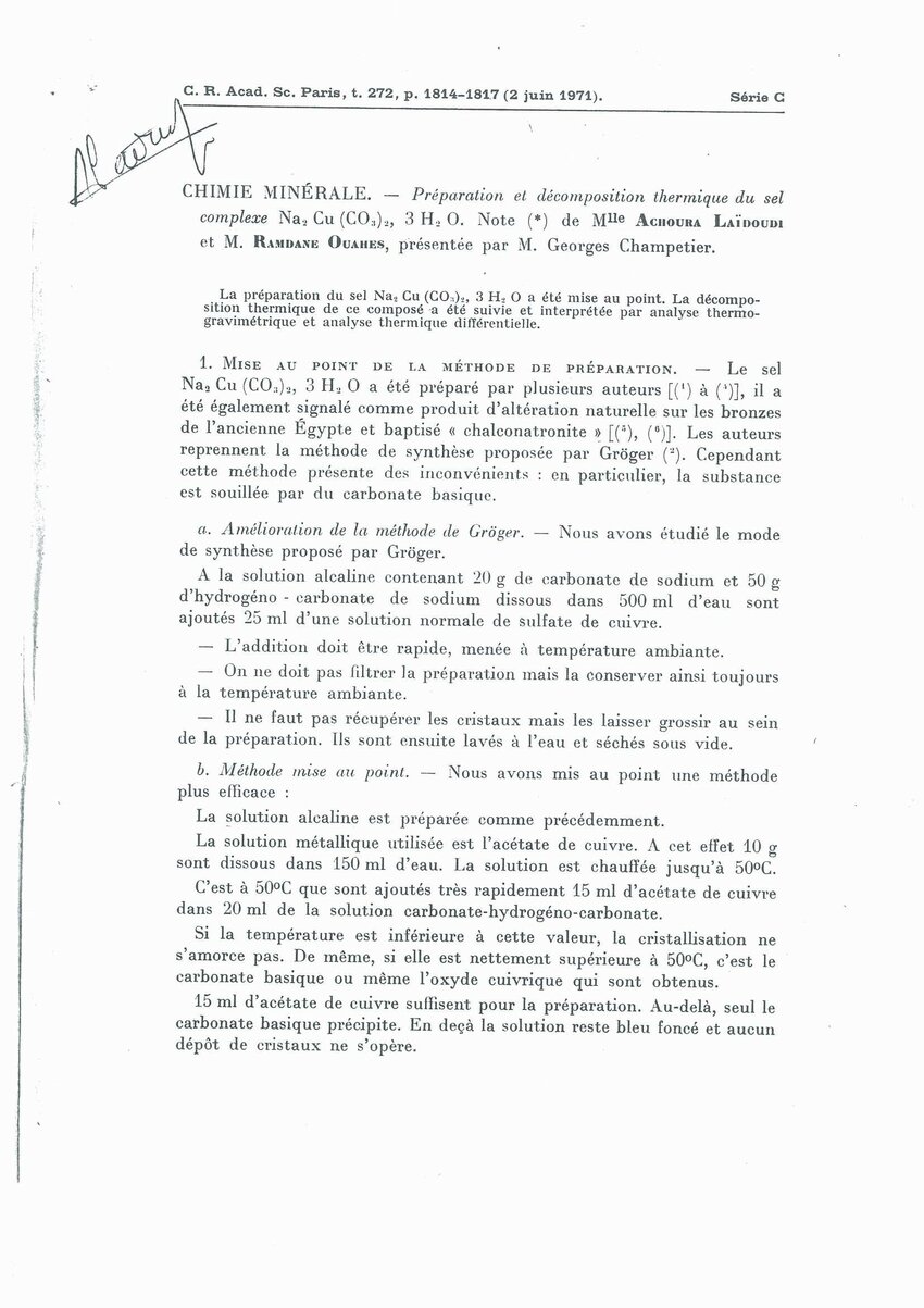(PDF) C.R. Acad Sci 1971, t272,1814-1817,(1971)