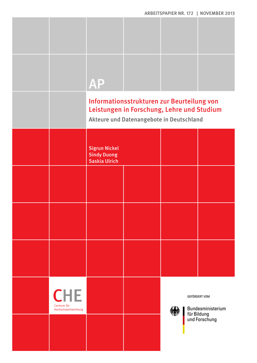 PDF Informationsstrukturen zur Beurteilung von Leistungen in Forschung Lehre und Studium