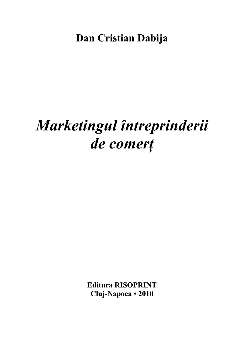 Governor Descriptive Incite PDF) Marketing întreprinderii de comerţ