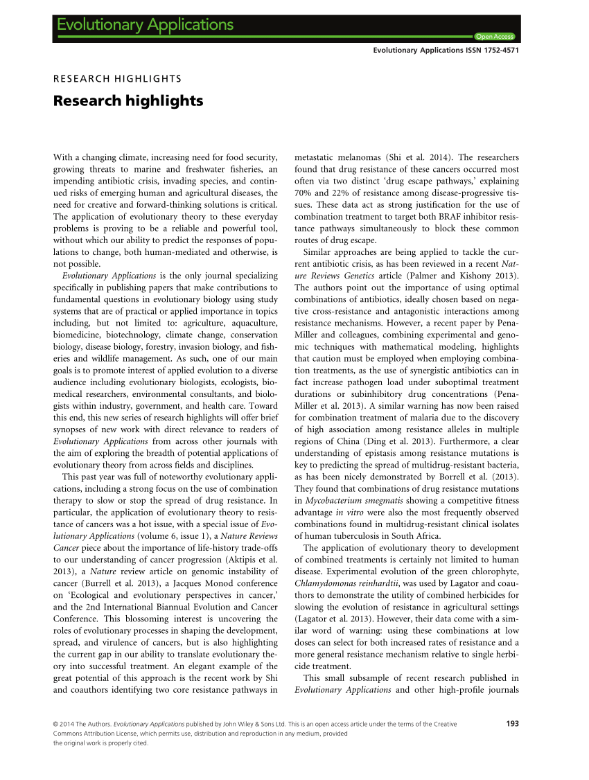 research journal highlights