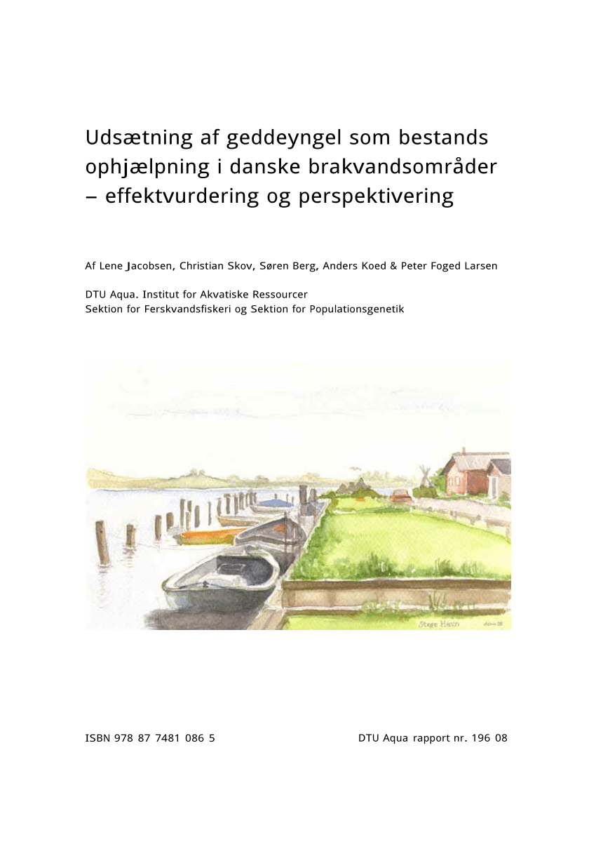 PDF) af Geddeyngel som Bestandsophjælpning Danske Brakvandsområder – Perspektivering