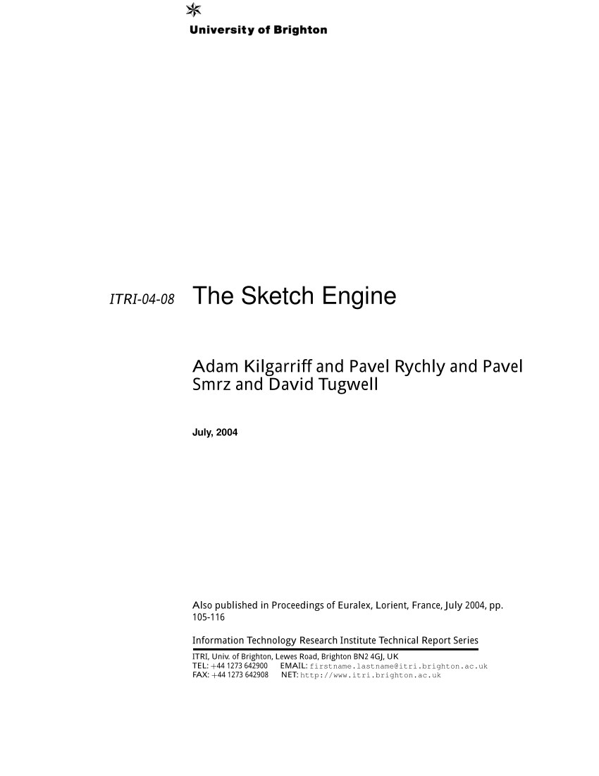 PDF) ITRI-04-08 the sketch engine