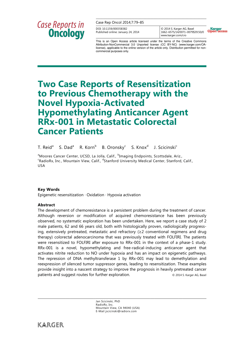 anticancer research case report