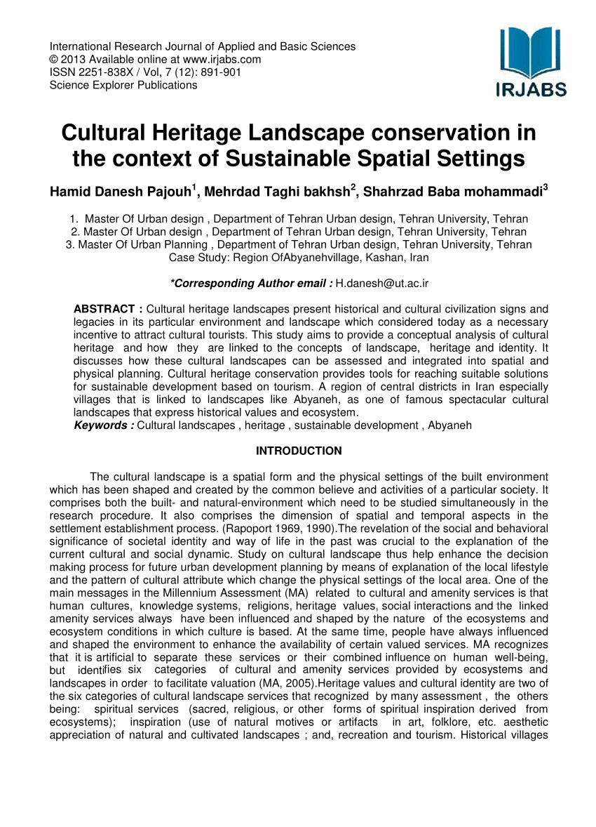 research paper on heritage conservation