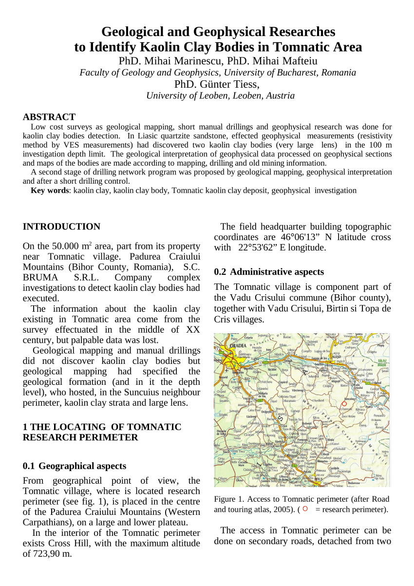 hop Upset Basement PDF) Geological and Geophysical Researches to Identify Kaolin Clay Bodies  in Tomnatic Area. M. Marinescu, M.Mafteiu, G. Tiess. Poceedings of the 23rd  International Mining Congress & Exhibition of Turkey. Pag. 2057 –