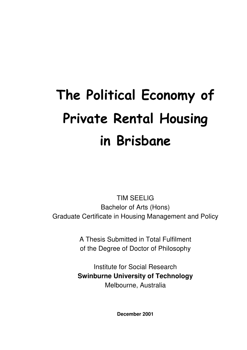 Phd thesis political economy