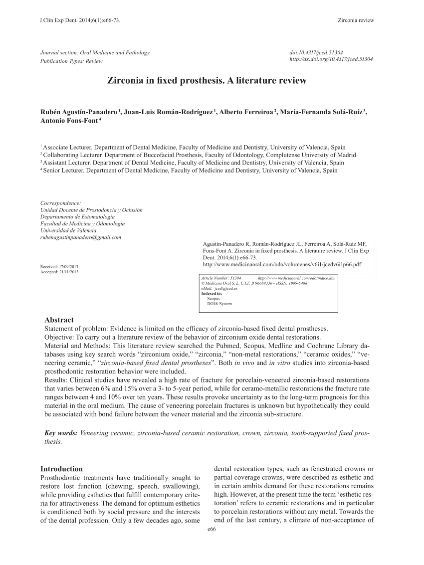 Pdf Classification Of Dental Ceramics