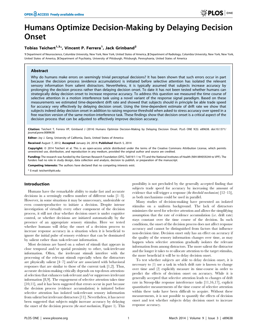 pdf-humans-optimize-decision-making-by-delaying-decision-onset