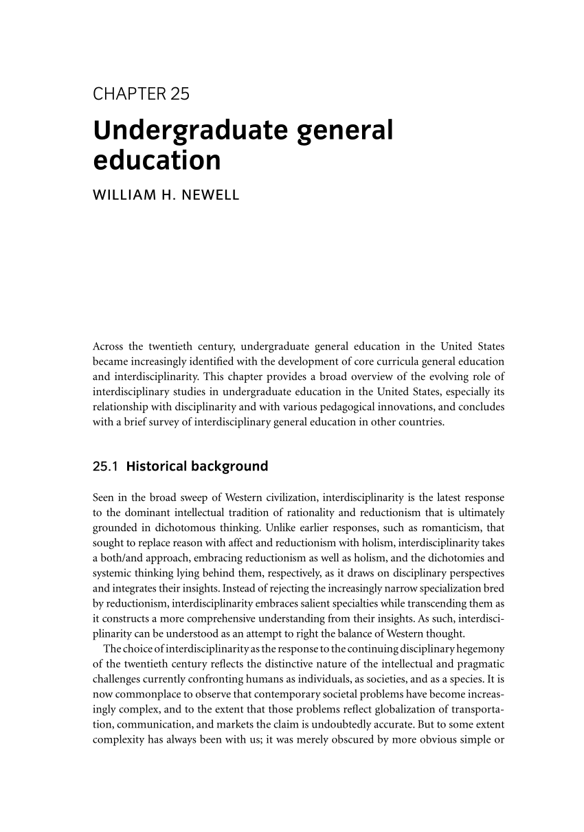 research paper about general education