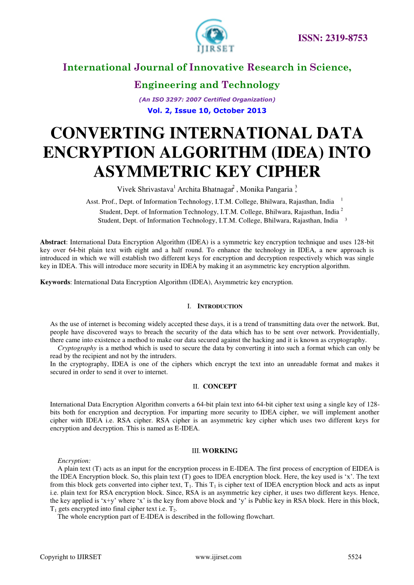 research paper on data encryption algorithm