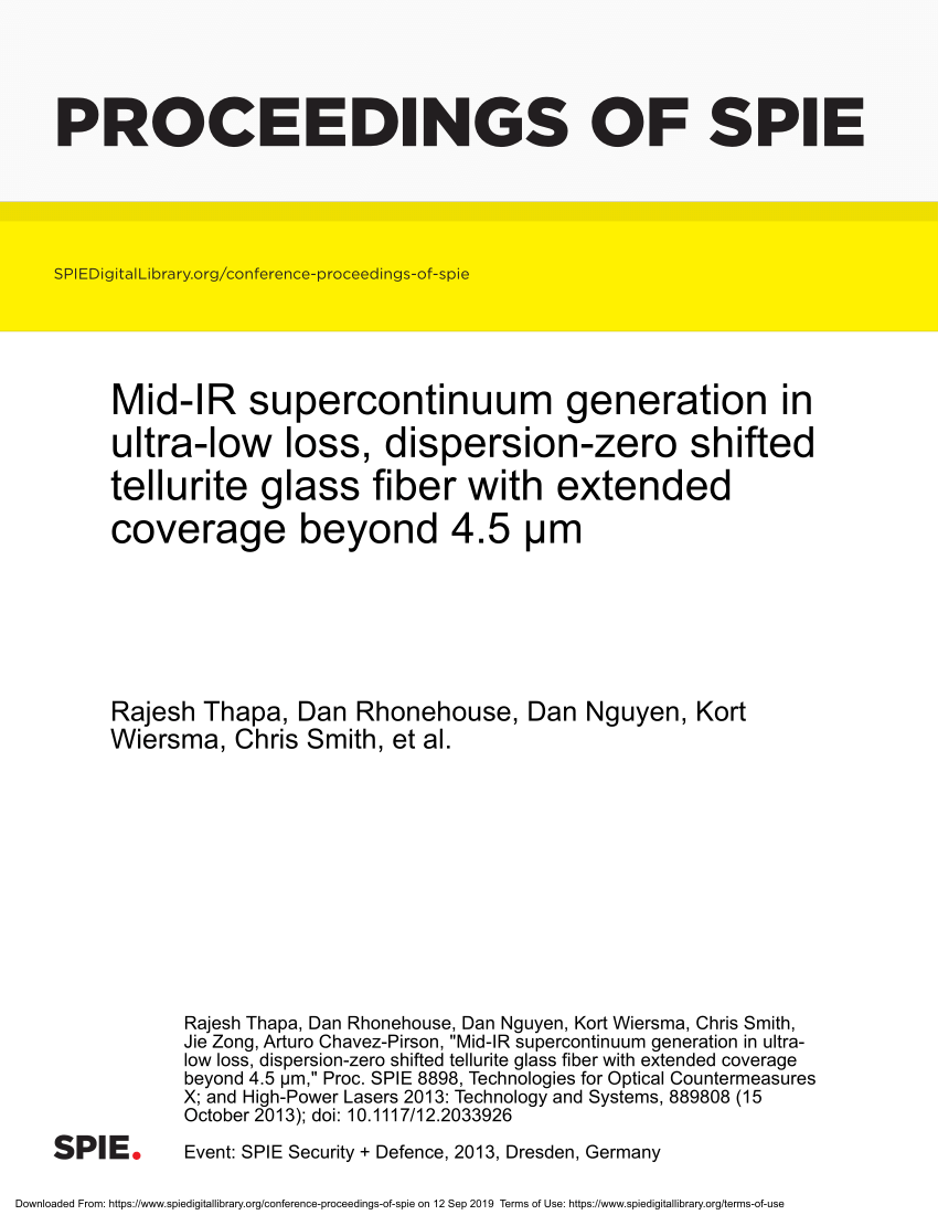 PDF) Mid-IR Supercontinuum Generation in Ultra-Low Loss 