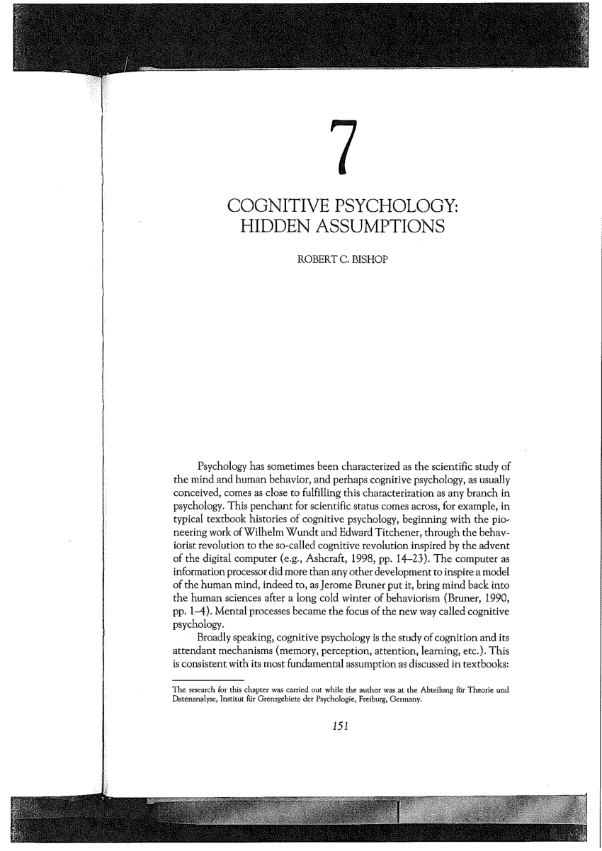 critical thinking about psychology hidden assumptions and plausible alternatives pdf