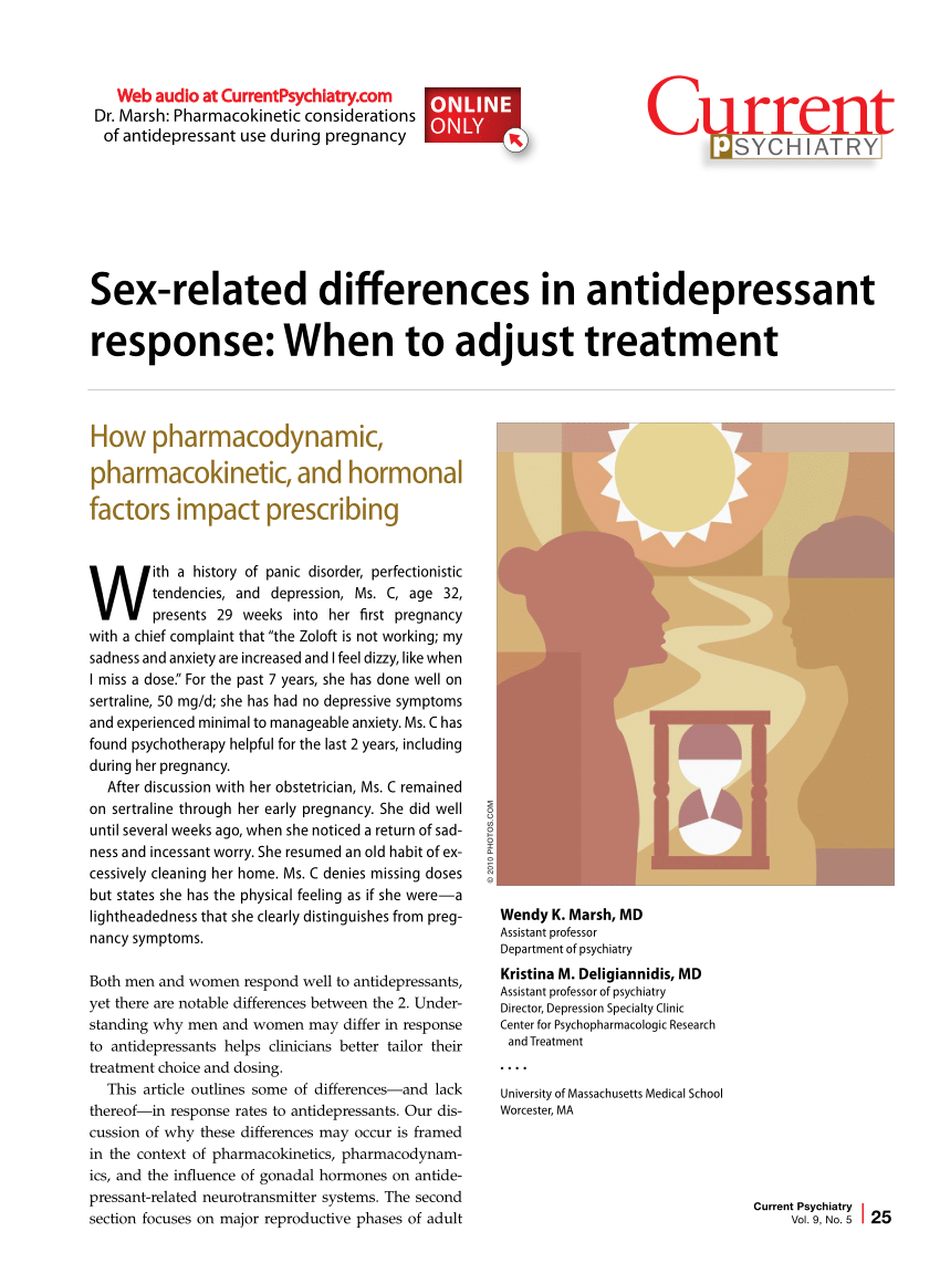 Pdf Sex Related Differences In Antidepressant Response When To Adjust Treatment 2889