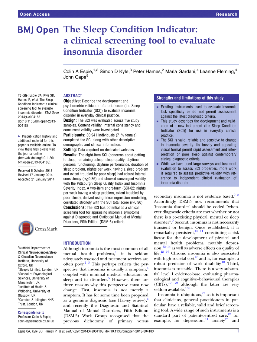 insomnia research article