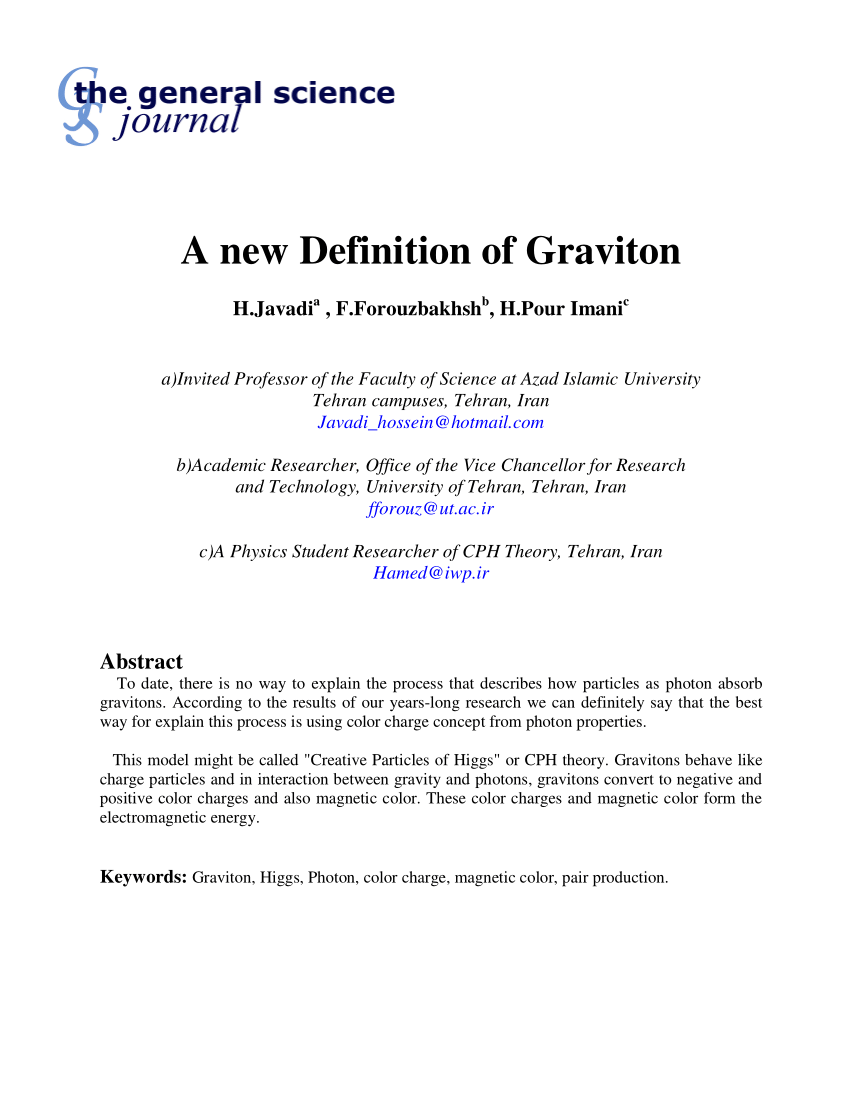 pdf) a new definition of graviton