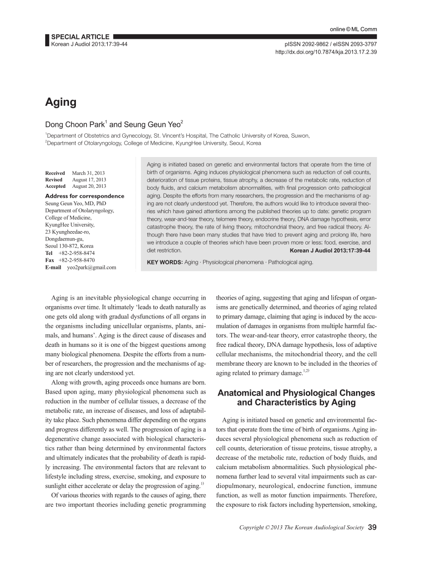 literature review aging