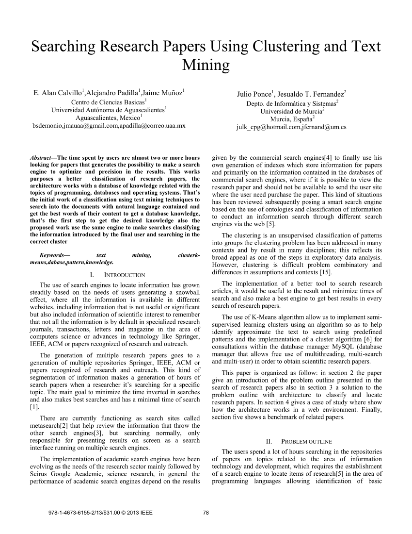 text mining techniques research papers