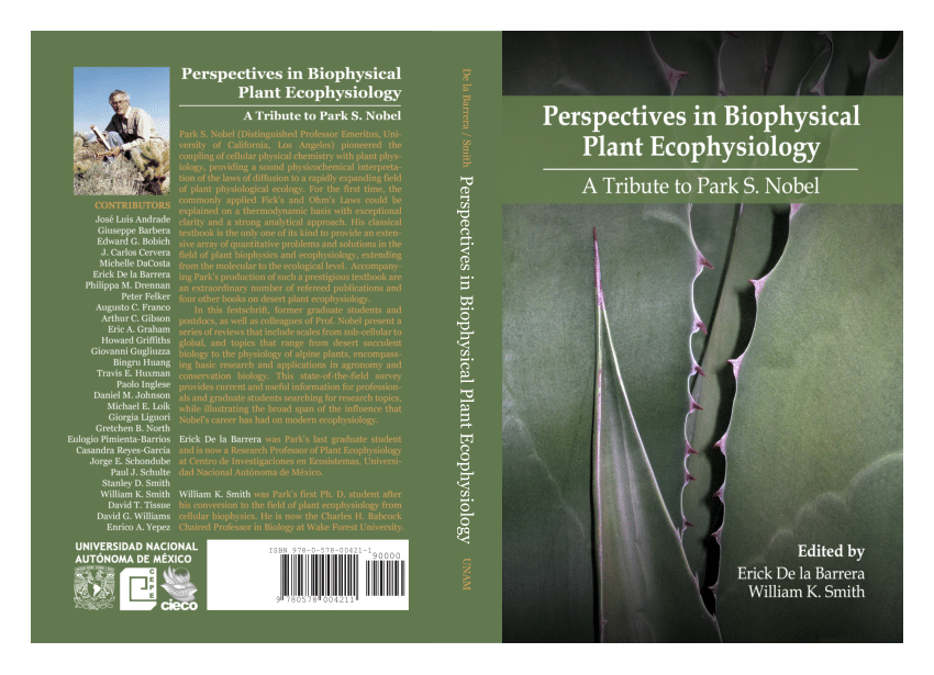 Pdf Perspectives In Biophysical Plant Ecophysiology A Tribute To Park S Nobel