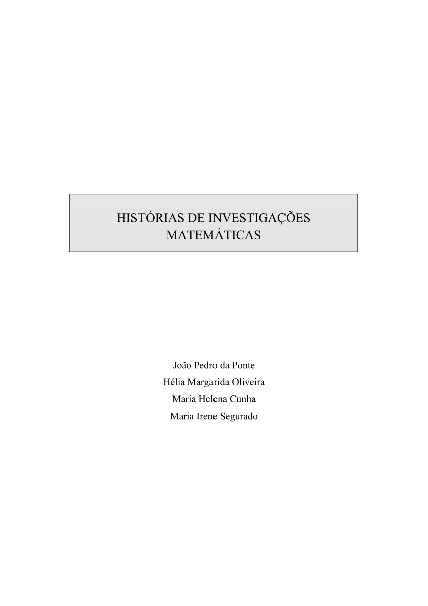  Investigações matemáticas na sala de aula - Nova