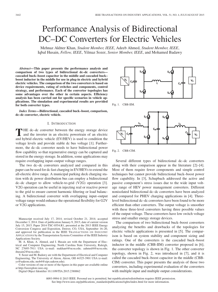 Isolated Bidirectional Dcdc Converter For Hybrid Electric Vehicle