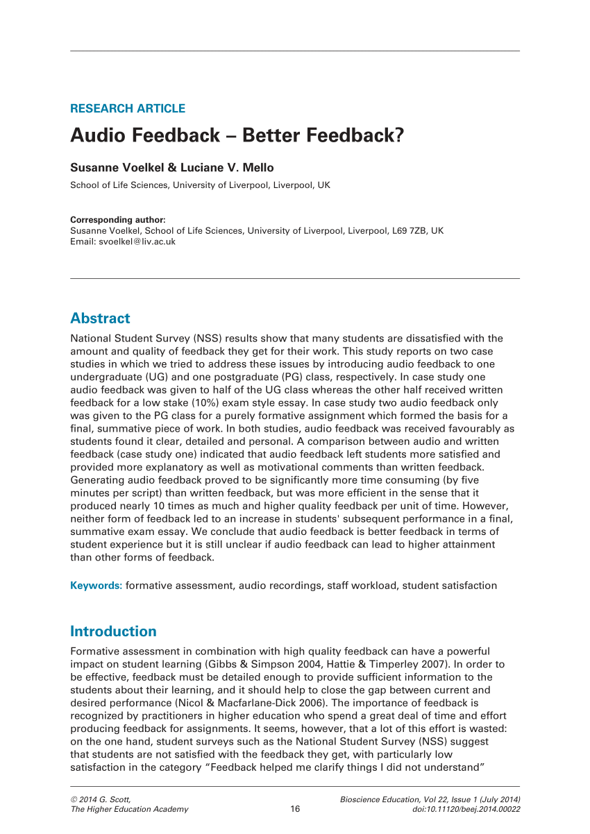 PDF " Ein Mikrofon ist mächtiger als ein Rotstift " Effektives Audiofeedback in virtuellen Lernumgebungen Akzeptanz und Verwendung