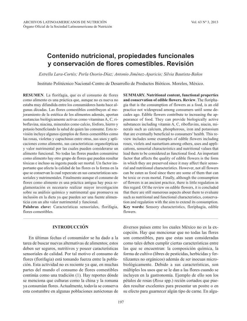 LAS FLORES COMESTIBLES - LA NUTRACÉUTICA