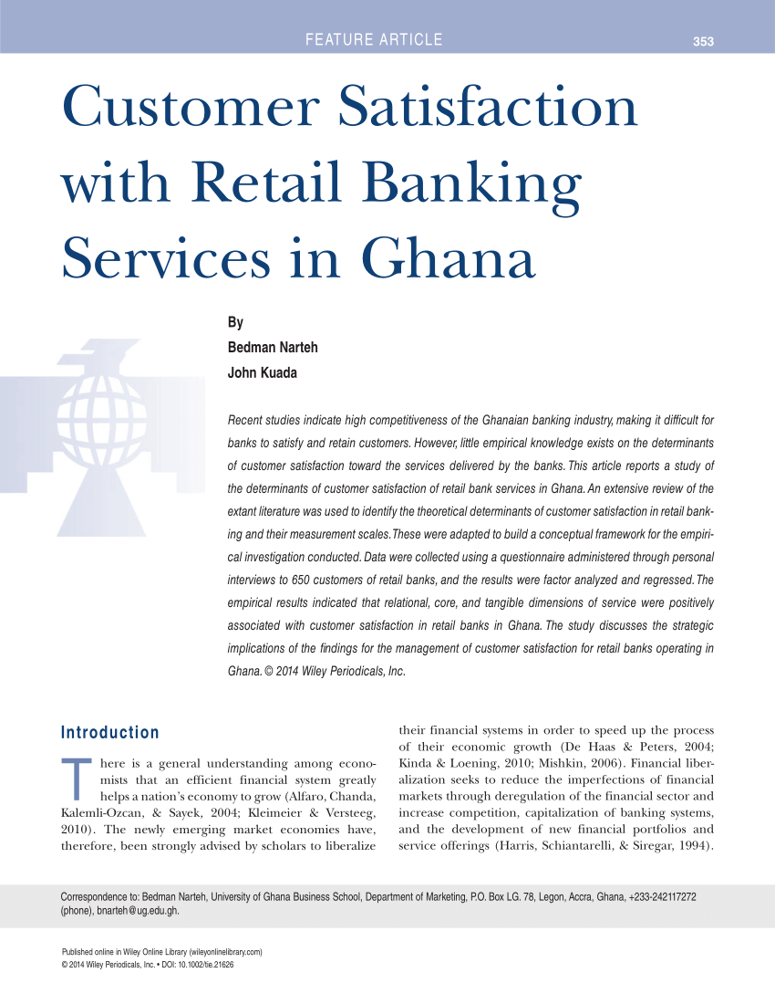 Review of literature on customer satisfaction in banking sector
