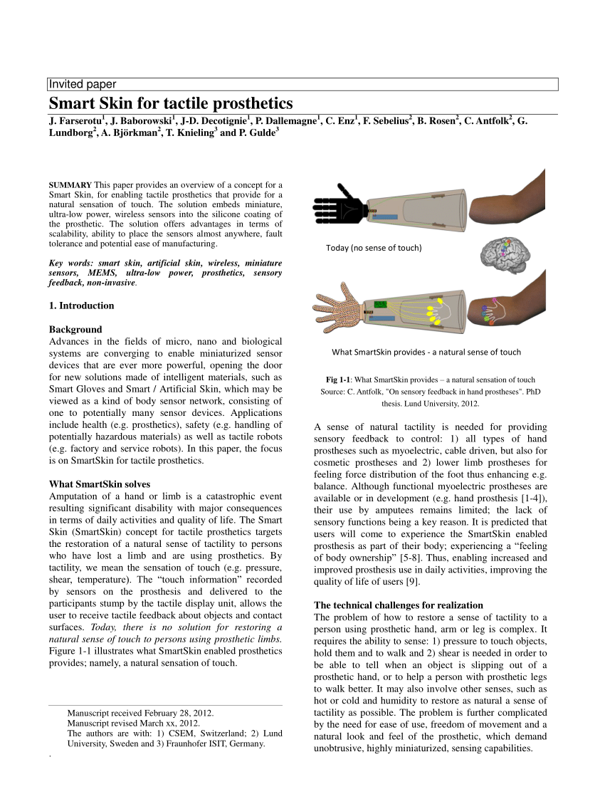 Next generation of prosthetics restore capabilities and even a sense of  touch > Air Force Medical Service > Display